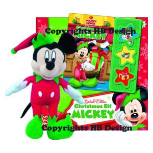 Disney Channel - Mickey Mouse & Friends: Christmas Elf Mickey. Interactive Play-a-sound Book and Cuddly Toy